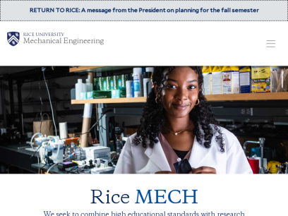 Department of Mechanical Engineering | Rice University