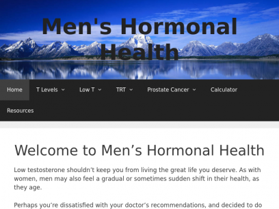 Andropause &amp; Prostate Cancer Resources | Men’s Hormonal Health