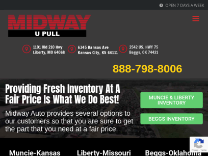 
		Pull Your Own Used Auto Parts and Save | MidwayUPull.com	