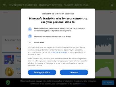 Minecraft Servers Statistics / Stats - Players - Skins - Plugins