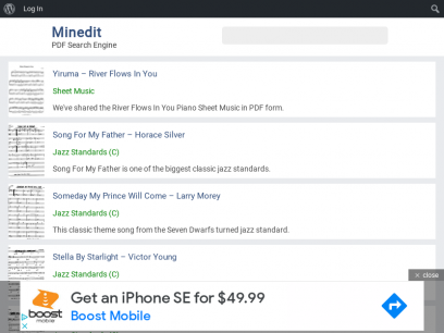 Minedit - PDF Search Engine