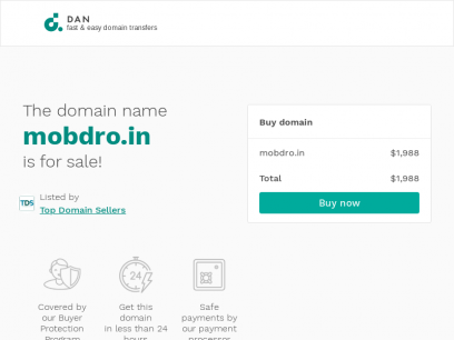 The domain name mobdro.in is for sale