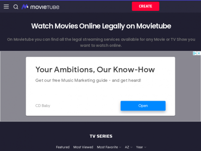 Movietube - Watch Movies &amp; TV Series Online Legally