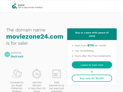 The domain name moviezone24.com is for sale