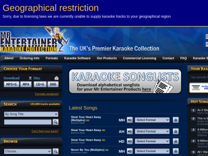 
	Download Karaoke Songs Music &amp; Backing Tracks – Mr Entertainer 
