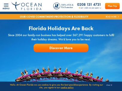 Florida Holidays 2022 &amp; 2023 | Low Deposits | Ocean Florida