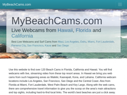 MyBeachCams.com - Webcams of Hawaii, Florida and California