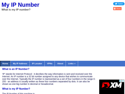
What is my IP number - my IP address - MyIpNumber.com
