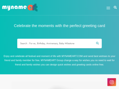 Online Greetings Cards Maker Free, Create Wishes Ecards With Your(My) Name | MyNameArt