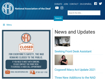 National Association of the Deaf - NAD