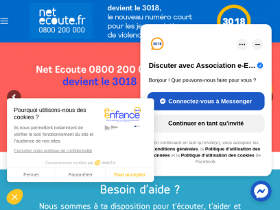 Net Ecoute 3018 - Ecoute contre le cyberharcèlement