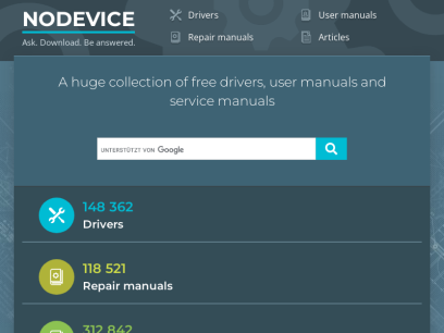 NoDevice — drivers and manuals