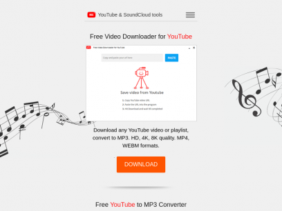 NotMP3 | Free Downloader and Converter software for YouTube and SoundCloud