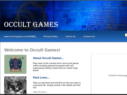 Occult Games ~ Occult Games Online ~ Scariest Occult Games