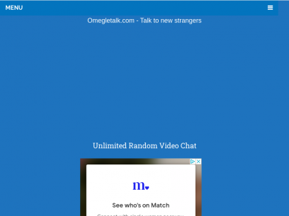 Strangers video talk chat omegle to Start Omegle