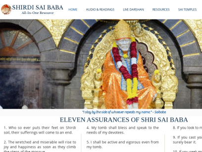 Worldwide Shirdi Sai Baba All-In-One Resource | A US Nonprofit
