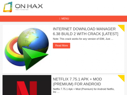 Onhax – Tech Forever The Official ONHAX Website, Latest Cracks, Serial Keys, Patches, Mods for Android and Windows software.