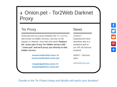 Onion.Pet - Tor Proxy