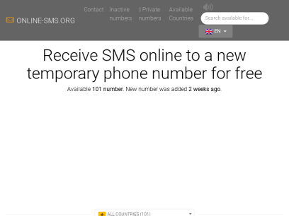 📲 Receive Free SMS Online · ONLINE-SMS.ORG