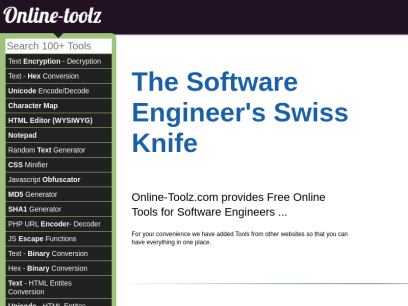 Online Tools for Software Engineers