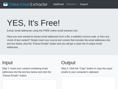 free email extractors lite 1.4