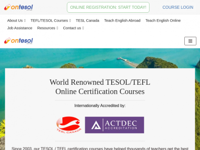 Accredited Online TEFL / TESL / TESOL Certification Courses