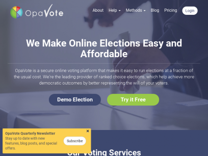 Online Voting and Elections Website | OpaVote 