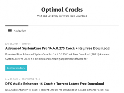 Optimal Cracks - Visit and Get Every Software Free Download