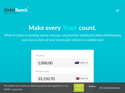 OrbitRemit™ Global Money Transfer - Send Money Online