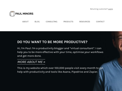 Paul Minors | Productivity Blogger &amp; Consultant