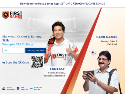 Paytm First Games - Play Fantasy Sports, Cricket, Rummy &amp; 300+ Games Online at India's Biggest Gaming App.