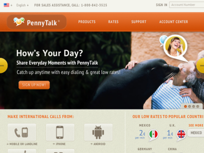 PennyTalk International Calling Service | Home