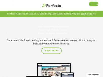 Web &amp; Mobile App Testing | Continuous Testing | Perfecto