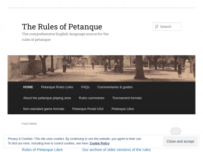 
The Rules of Petanque | The comprehensive English-language source for the rules of petanque	