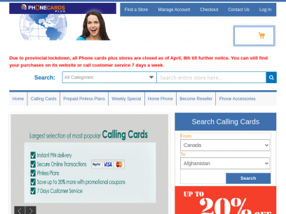 Sites like phonecardsplus.ca &
        Alternatives