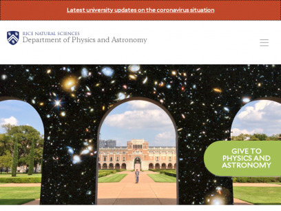 Department of Physics and Astronomy | Wiess School of Natural Sciences | Rice University