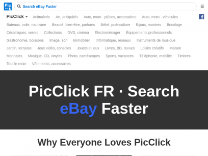PicClick FR • Recherchez eBay Plus Rapidement