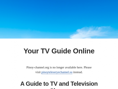 Your TV Guide - Pinoy-channel.org