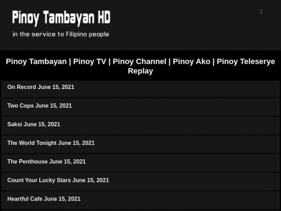 Pinoy Tambayan | Pinoy TV | Pinoy Channel | Pinoy Ako | Pinoy Teleserye Replay