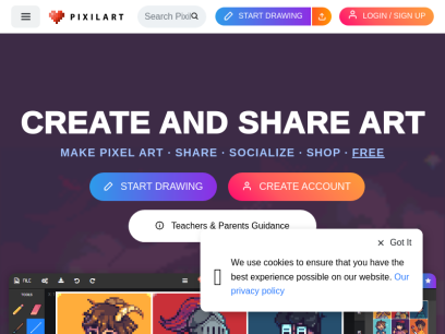 Pixilart - Free Online Art Community and Pixel Art Tool