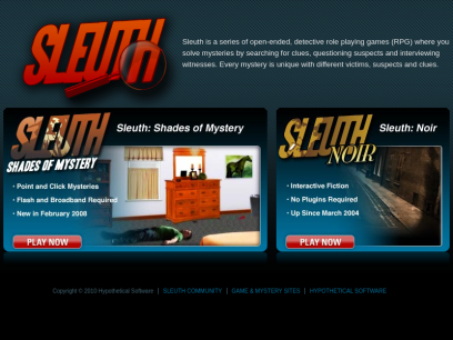 Mystery Games - SLEUTH