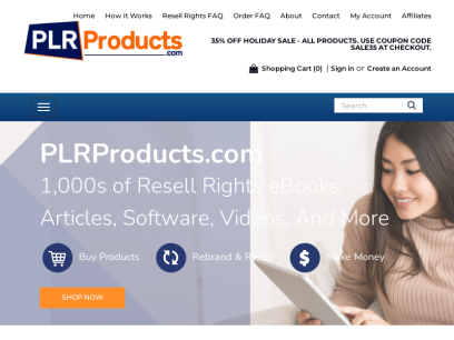 PLRProducts.com  - 1,000's Of Resell Rights eBooks, Articles, Software, Videos, and More