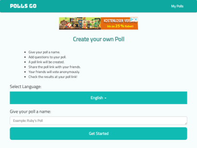 PollsGo -Anonymous Polls for Whatsapp, Snapchat and more!