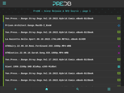 PreDB ▷ Scene Release &amp; NFO Source