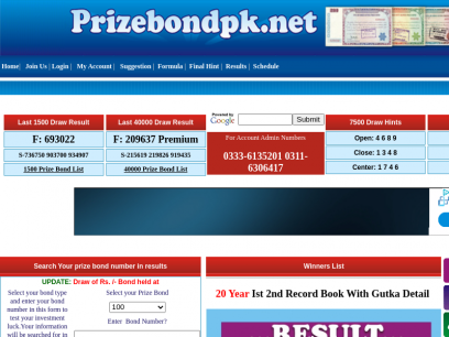All about Information Prize bond draw in  pakistan