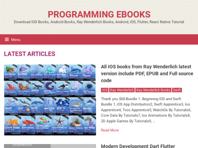 Programming Ebooks - Download IOS Books, Android Books, Ray Wenderlich Books, Android, IOS, Flutter, React Native Tutorial