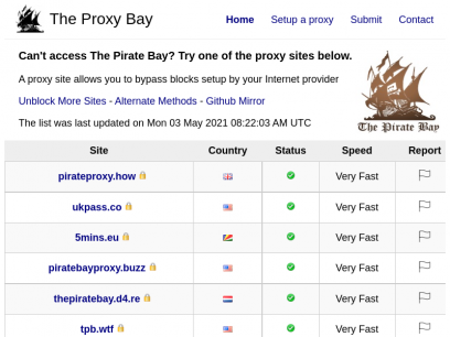 The Proxy Bay - Unblock The Pirate Bay