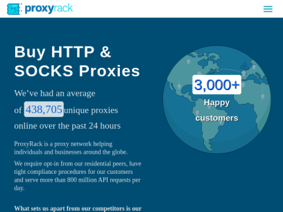 Buy Proxies HTTP &amp; SOCKS Proxies - ProxyRack