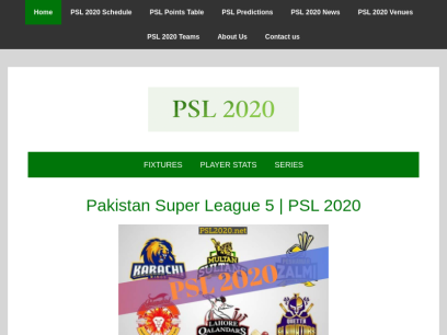 PSL 2020 Live Streaming, Schedule, Results, &amp; Highlights Videos