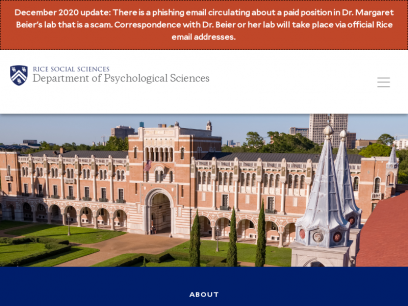 Department of Psychological Sciences | Rice University